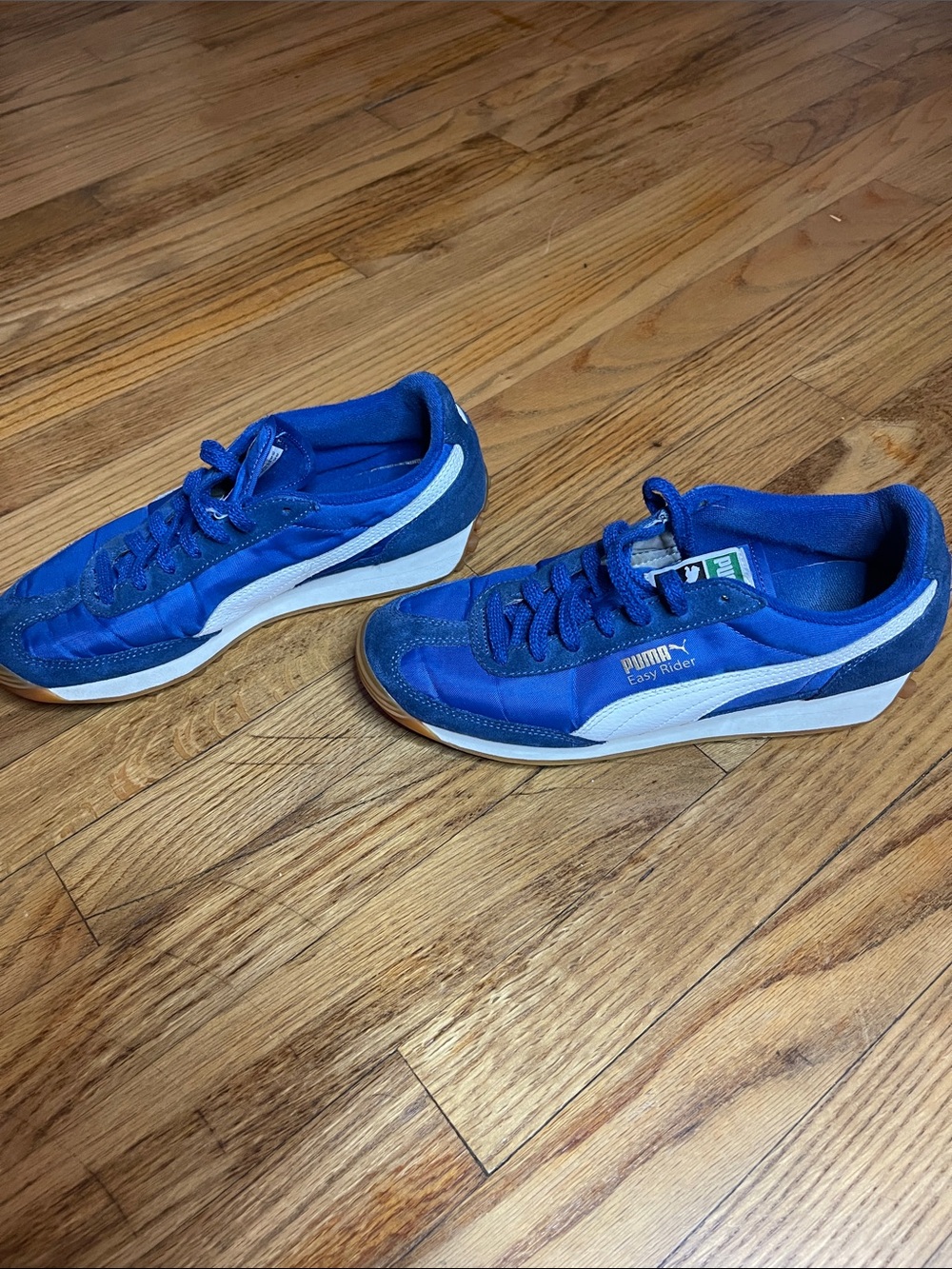 Puma Men’s Royal Blue Suede & Nylon Sneakers - Picture 5 of 6